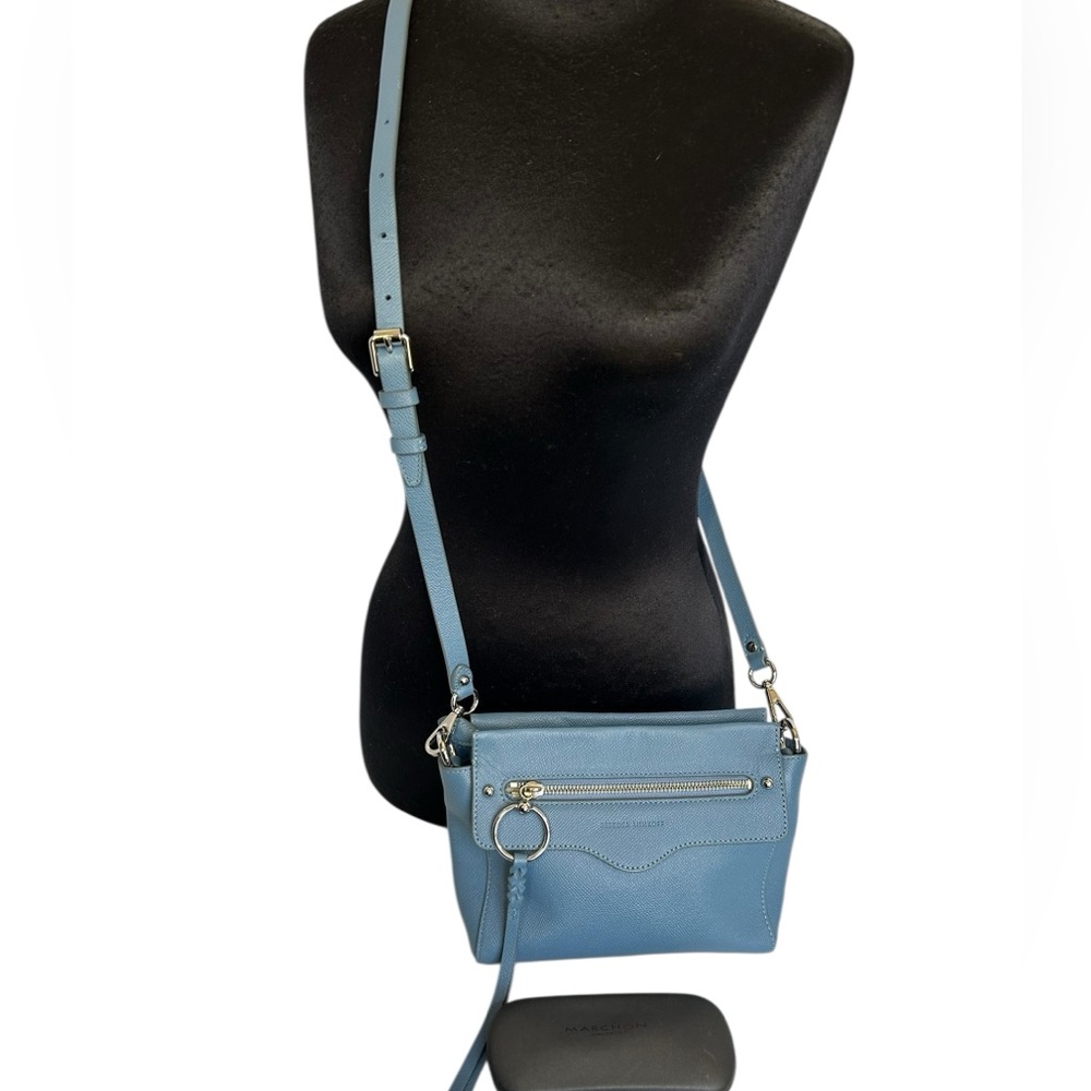 Rebecca Minkoff Medium/Small Light Blue Crossbody Leather Bag Read